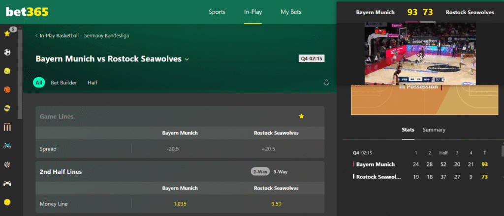 Exemple d'un match bien maitrisé d'une équipe de meilleure réputation, le Bayern Munich.